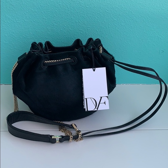 DVF LV PWR Mini Drawstring Black Bag - Picture 10 of 11